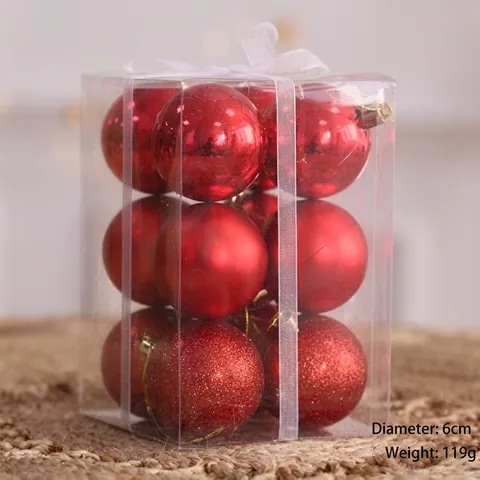 Plastik Weihnachtskugeln Glänzend Matt Glitzernd Für Festliche Baumbehang Heimparty Elegante Feiertagsdekoration