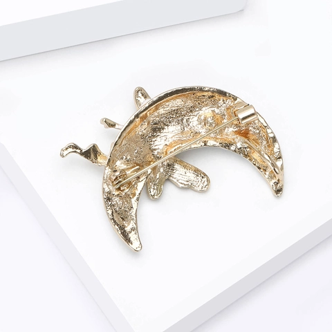 Spilla In Smalto In Lega Di Moda Dea Della Luna Con Angelo Elfo Ali Stelle Strass Spilla Da Risvolto Per Abiti Da Donna