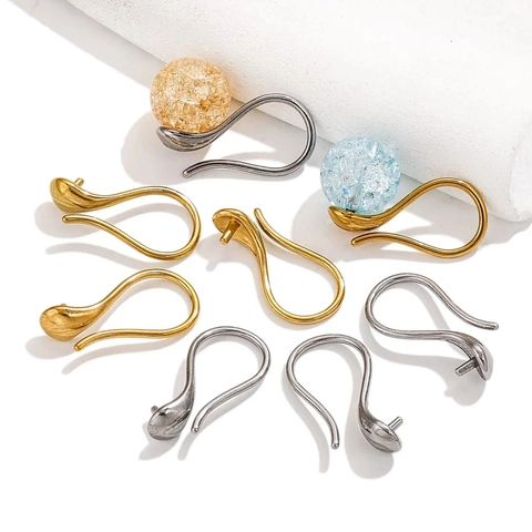 Ganchos Para Pendientes En Forma De U De Acero Inoxidable Accesorios Para Hacer Joyas DIY Bases
