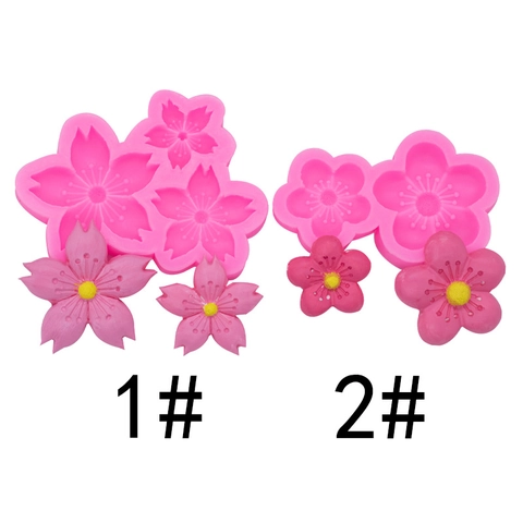 Stampo In Silicone Fiori Di Ciliegio Per Decorazione Torte Fondant Cioccolato Argilla DIY Forma Floreale Resistente Al Calore