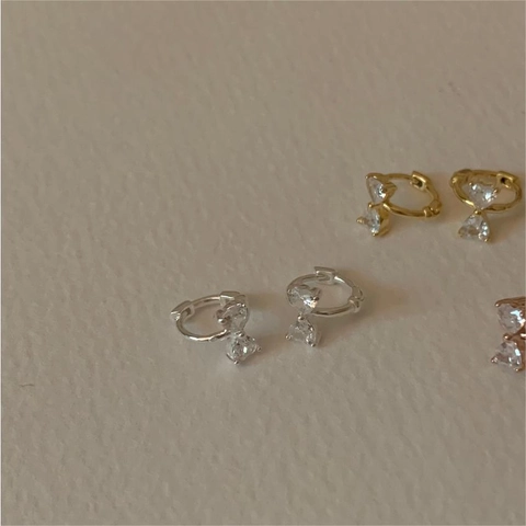 Orecchini A Cerchio Con Fiocco Minimalisti Con Zircone In Argento Sterling 925 Per Donna Stile Dolce Gioielli Eleganti