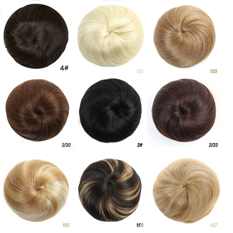 Synthetisches Haarknoten Chignon Haarteil Hochtemperaturfaser Kordelzug Elastisch Rundes Updo Haarverlängerung Damen
