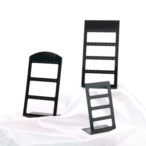 Oorbellen Display Standaard Acryl Hol Sieraden Organizer Rek Voor Knoppen En Ringen Toonbank Vitrine Zwart