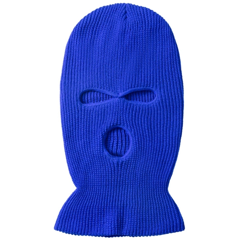 Balaclava Strick Sturmmaske Triple Loch Vollgesichtsschutz Acryl Gerippt Warm Winter Outdoor Sport Kappe Für Herren Damen