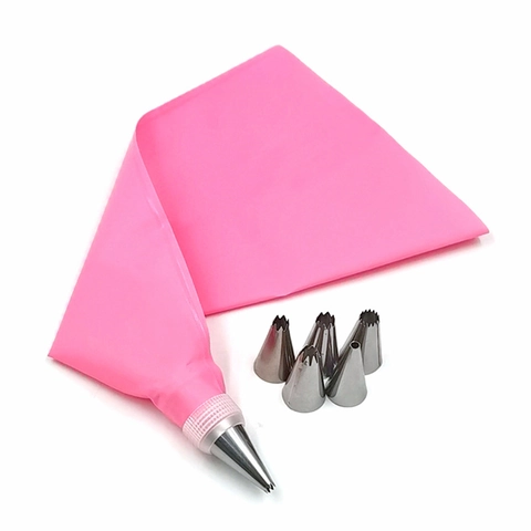 Stainless Steel Cake Piping Nozzles 8 Piece Set Pastry Bag Converter Baking Tools For Kitchen Baking Decorating