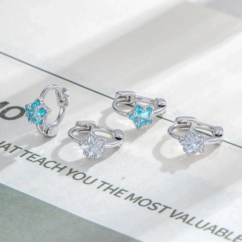 Ear Cuff Stella Zirconia Rame Placcato Orecchini Cartilagine Stella Gioielli Piercing Donne Moda Minimalista