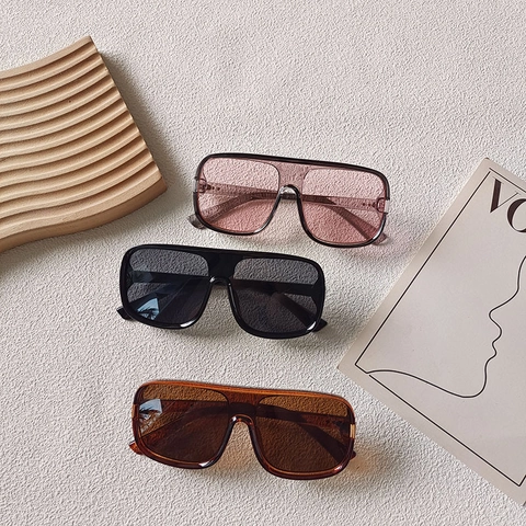 Oversized Sunglasses UV Protection Square PC Frame AC Lens Vintage Fashion Eyewear For Men Women Driving Outdoor Sports