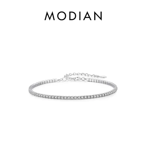 925 Sterling Silber Tennis Armband Für Damen Funkelnder Zirkonia Minimalistischer Schmuck Mit Verlängerungskette