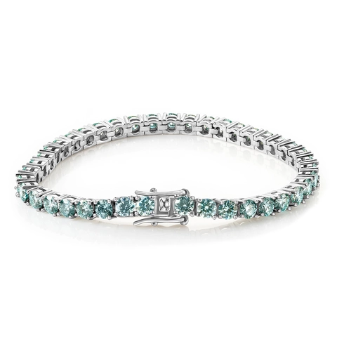 Luxuriöses 925 Sterlingsilber Moissanit Tennis Armband Für Damen Funkelndes Gliederketten Armband Eleganter Schmuck