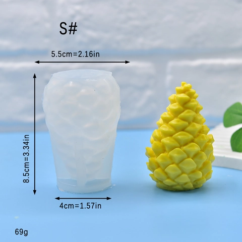 Pinienzapfen Form 3D Silikonform Für DIY Handgemachte Seife Kerze Fondant Harz Handwerk Schokolade Heimdeko Werkzeuge