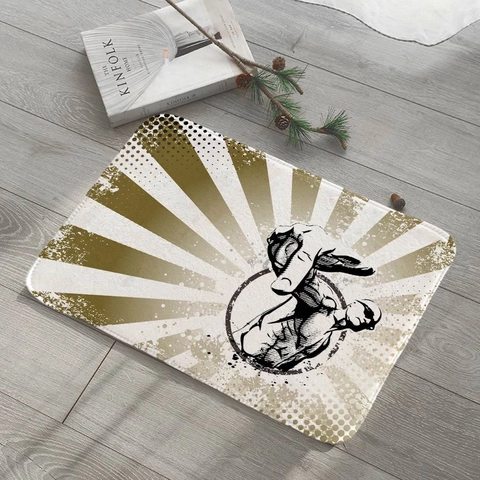 Tappetino Da Pavimento Con Stampa Basket Calcio Caramelle Antiscivolo Assorbente In Flanella Per Cucina Bagno Vintage