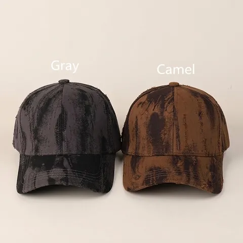 Cappello Da Baseball Retro Tie-Dye Distressed Cotone Vintage Protezione Solare Regolabile Strapback Outdoor Moda Chapeau Unisex