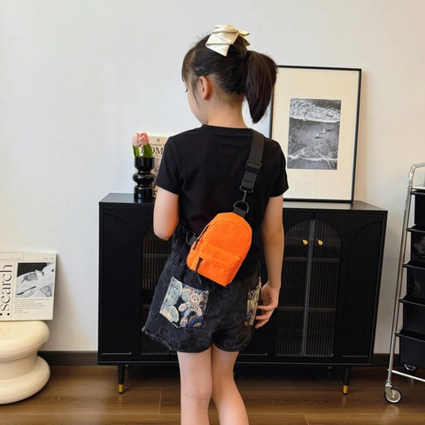 Mini Kids Chest Bag Durable Nylon Adjustable Strap Casual Sports Waist Pack Crossbody Bag For Children Toddlers