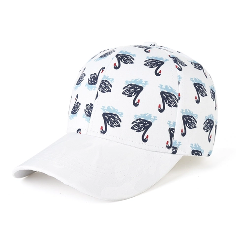 Mode Baseball Kappe Schwanenmuster Tarnkappe Verstellbar Polyester Sonnenschutz Outdoor Lässiger Hut