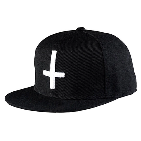 Hip-Hop Baseball Cap Mit Flachem Schirm Schwarz Polyester Kreuzbestickung Und Paisley-Muster Verstellbarer Snapback