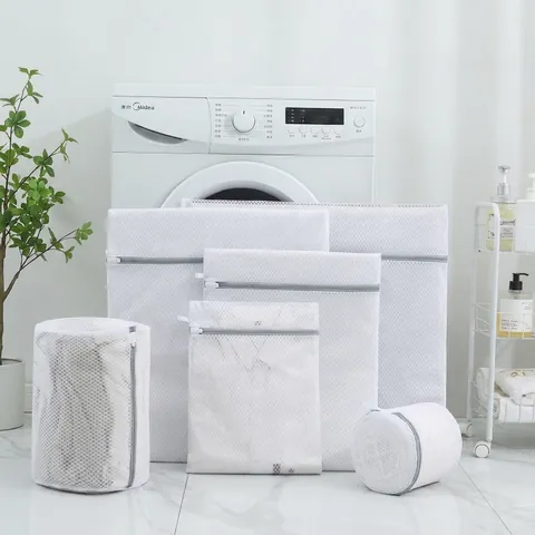 Honeycomb Mesh Laundry Bags Polyester Antibacterial Washing Machine Protection For Delicate Underwear Bras Modern Simple