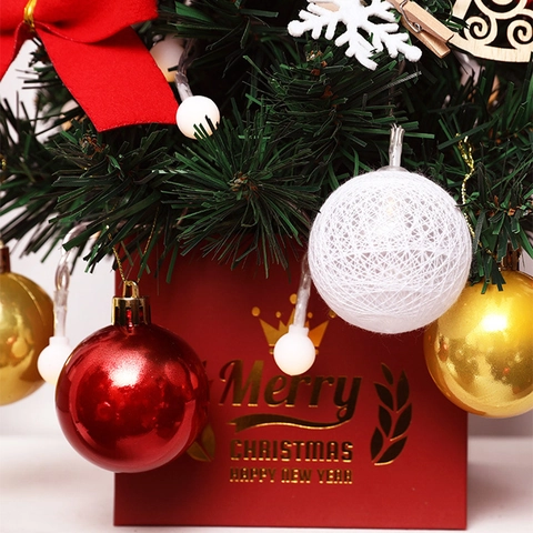 Mini Künstlicher Weihnachtsbaum Desktop Dekoration Mit LED Lichterkette PVC Ornamenten Für Zuhause Büro Festliche Tischdeko