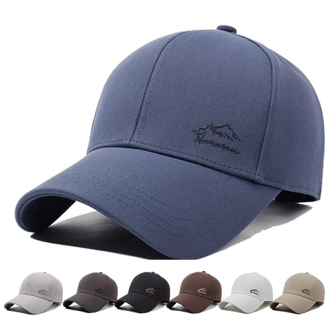 Gorra De Béisbol Clásica De Algodón Con Bordado De Montaña Hebilla Ajustable Visera Curva Sombrero Para El Sol