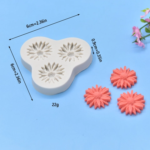 Daisy Zonnebloem Siliconen Vorm Voor Fondant Taart Decoratie DIY Handgemaakte Zeep Kaarsen Maken Flexibele Florale Bakkerij Tool