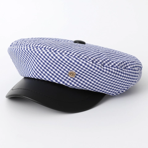 Vintage Newsboy Pet Katoen Gestreepte Ruit Britse Stijl Baret Hoed Voor Heren Dames Casual Streetwear Mode Decoratie