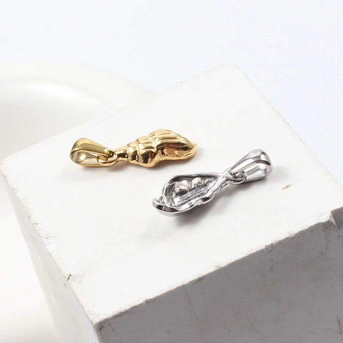Collana Con Ciondolo A Conchiglia Vintage Acciaio Inossidabile Placcato Oro Gioielli A Spirale Per Donne Uomini Spiaggia Retrò
