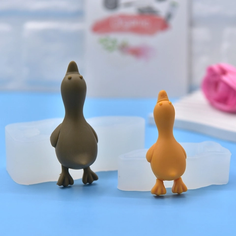 Eend Vorm Siliconen Mal 3D Dier DIY Handgemaakte Zeep Kaarsen Maken Fondant Taart Chocolade Gips Aromatherapie Ambachtelijke Tool