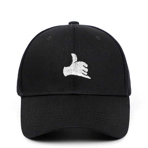 Baseball Cap Cotton Embroidered Shaka Hand Gesture Adjustable Sun Protection Outdoor Casual Sports Hat Unisex