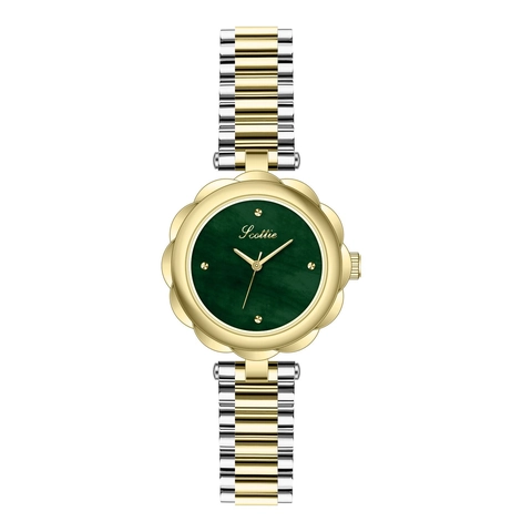 Damen Mode Quarzuhr Edelstahlband Blumenform Gehäuse Wasserdicht Elegante Damen Armbanduhr Perlmutt Zifferblatt