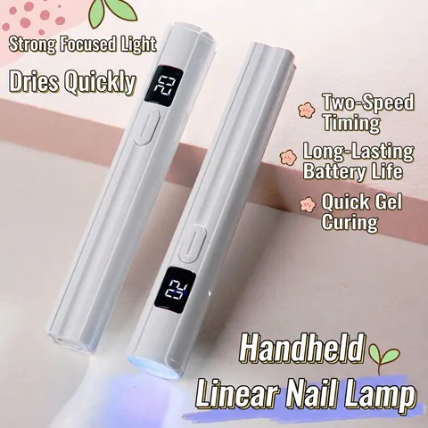 Mini Lámpara De Uñas UV LED Portátil Recargable Para Esmalte De Gel Con Pantalla Digital Y Lente Convexa