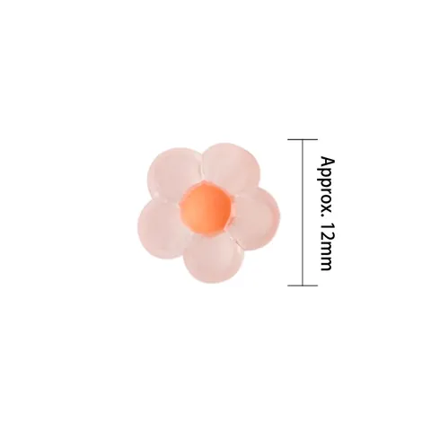 Frosted Flower Shape Acrylic Beads Multi Color Translucent DIY Jewelry Making Supplies For Bracelet Necklace Crafting