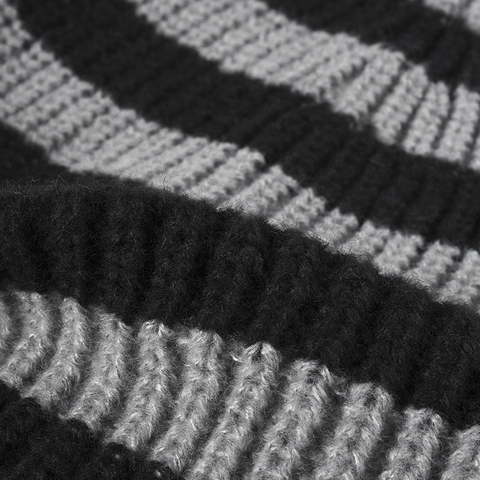 Berretto In Maglia A Righe Beanie Caldo Spesso Poliestere Con Risvolto Inverno Skull Cap Per Donne Uomini Moda Versatile