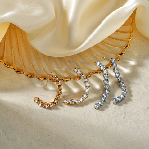 Elegantes Pendientes Colgantes de Cobre con Diamantes de Imitación Moda Lineal Borla Larga Pendientes para Mujer Joyería Boda
