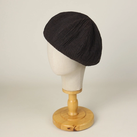 Boina De Lino Vintage Transpirable Color Sólido Plegable Ajustable Minimalista Gorro De Pintor Para Mujer