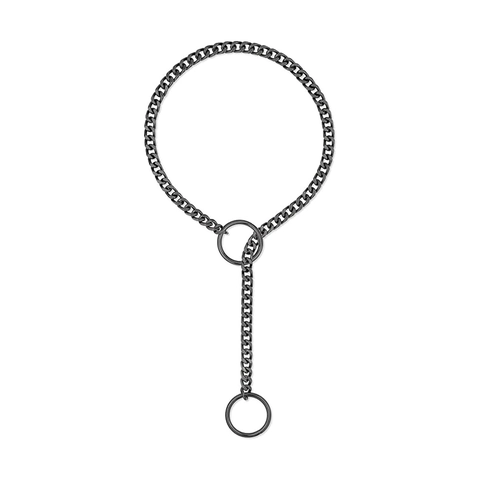 Brass Alloy Heart Pendant Cuban Chain Necklace Punk Gothic Adjustable Choker Jewelry Unisex For Women Men