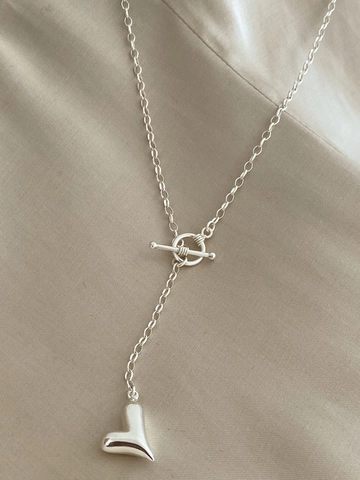 Collana Con Ciondolo A Cuore In Argento Sterling 925 Chiusura A T Gioielli Eleganti Minimalisti Per Donna