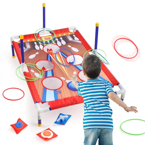 Gioco Lancio Sacchetti Di Fagioli Tessuto Oxford ABS Lancio Anello Giocattolo Sportivo Tabellone Punteggio Tema Sportivo