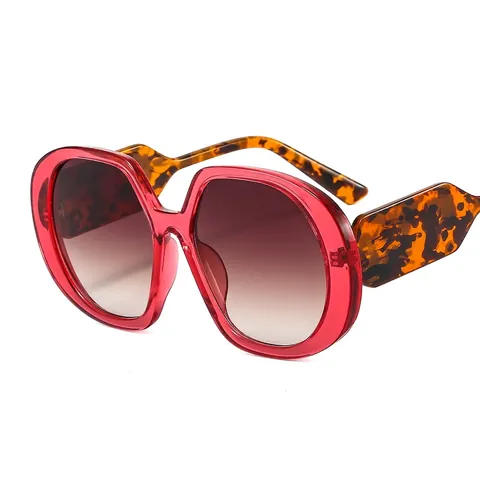 Gafas De Sol Extragrandes Para Mujer Lentes Degradadas De Moda Protección UV400 Montura De PC Gafas Retro Para Viajes