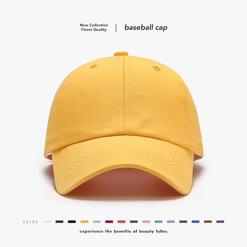 Gorra De Béisbol De Algodón Color Sólido Visera Curva Hebilla De Metal Ajustable Sombrero Casual Unisex Adulto