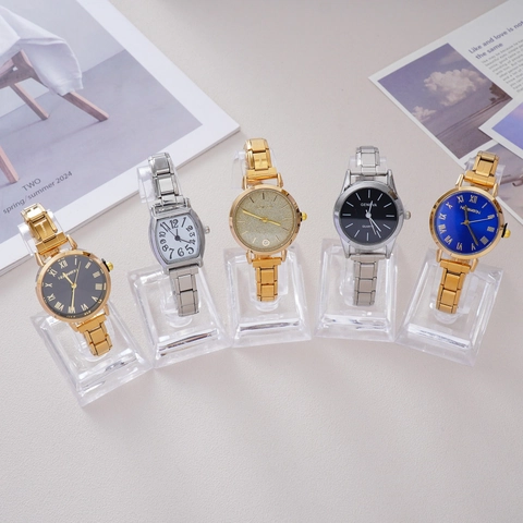 Montre à Quartz de Mode pour Femmes Bracelet en Acier Inoxydable Strass Élégante Décontractée Ciel Étoilé Montre-Bracelet pour Dames Cadeau