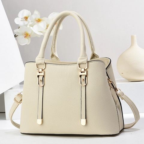 Damen Handtasche Aus PU Leder Mit Kieselmaserung Elegante Schultertasche Und Umhängetasche Mit Goldener Hardware Mode