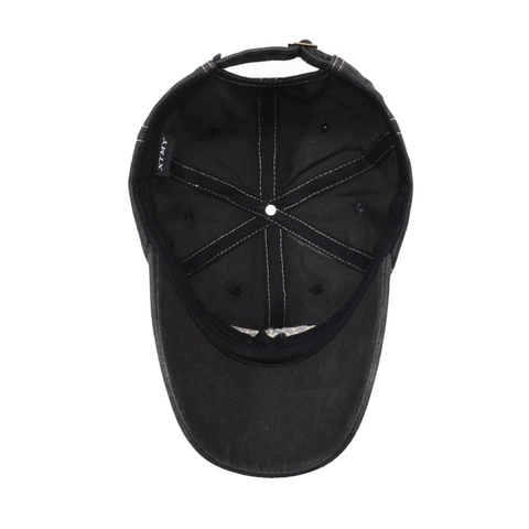 Cappello Da Baseball In Cotone Lavato Retro Distressed Ricamato Regolabile All'Aperto Protezione Solare Uomo Donna