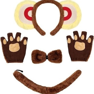 Lion Animal Ears Headband Tail Bowtie Paws Costume Accessories For Halloween Cosplay Party Leopard Dalmatian Ears Set