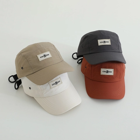 Kinder 5-Panel Camper Hut Schnell Trocknend Atmungsaktiv Sonnenschutz Outdoor Baseball Kappe Mit Buchstaben Aufnäher