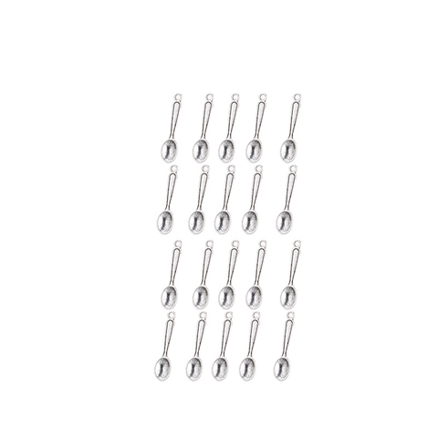 Mini Spoon Charms Pendants Alloy Antique Silver DIY Jewelry Making Accessories For Necklaces Earrings Handmade Craft Findings