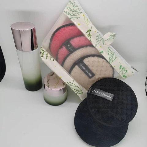 Almohadillas Desmaquillantes De Microfibra Reutilizables Lavables Redondas Esponja Limpiadora Facial Cuidado De La Piel