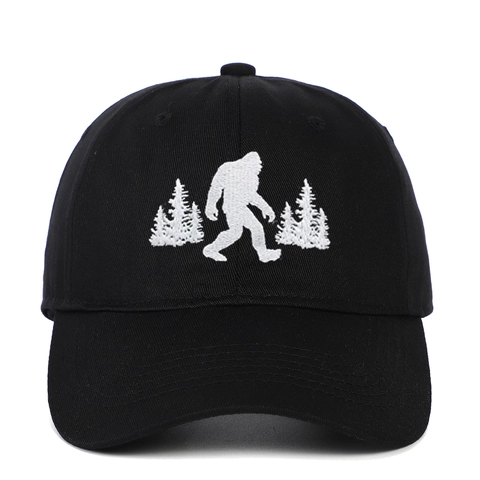 Vintage Baseballkappe Aus Gewaschener Baumwolle Bigfoot Sasquatch Stickerei Pinie Retro Verstellbare Outdoor Hut Unisex