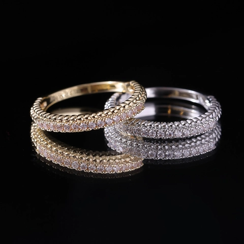 Minimalist Titanium Steel Pavé Ring With Shimmering Cubic Zirconia Niche Design Elegant Jewelry For Women