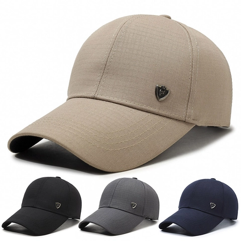 Herren Baseballkappe Sonnenschutz Baumwolle Polyester Mischung Verstellbare Metallschnalle Outdoor Freizeit Schirmmütze