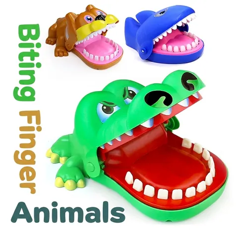 Giocattolo Per Dita Mordaci Coccodrillo Squalo Bulldog Plastica Scherzi Giochi Interattivi Divertenti Gioco Da Tavolo Per Bambini Famiglia Festa