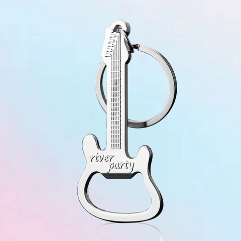 Apribottiglie Chitarra Portachiavi Lega Di Zinco Metallo Creativo Strumento Musicale Portachiavi Per Bar Festa Souvenir